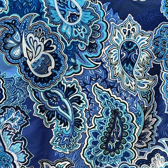 Ralph Lauren BLUE Bandana Paisley Underwire Skirted One-Piece Swimsuit - Picture 7 of 10